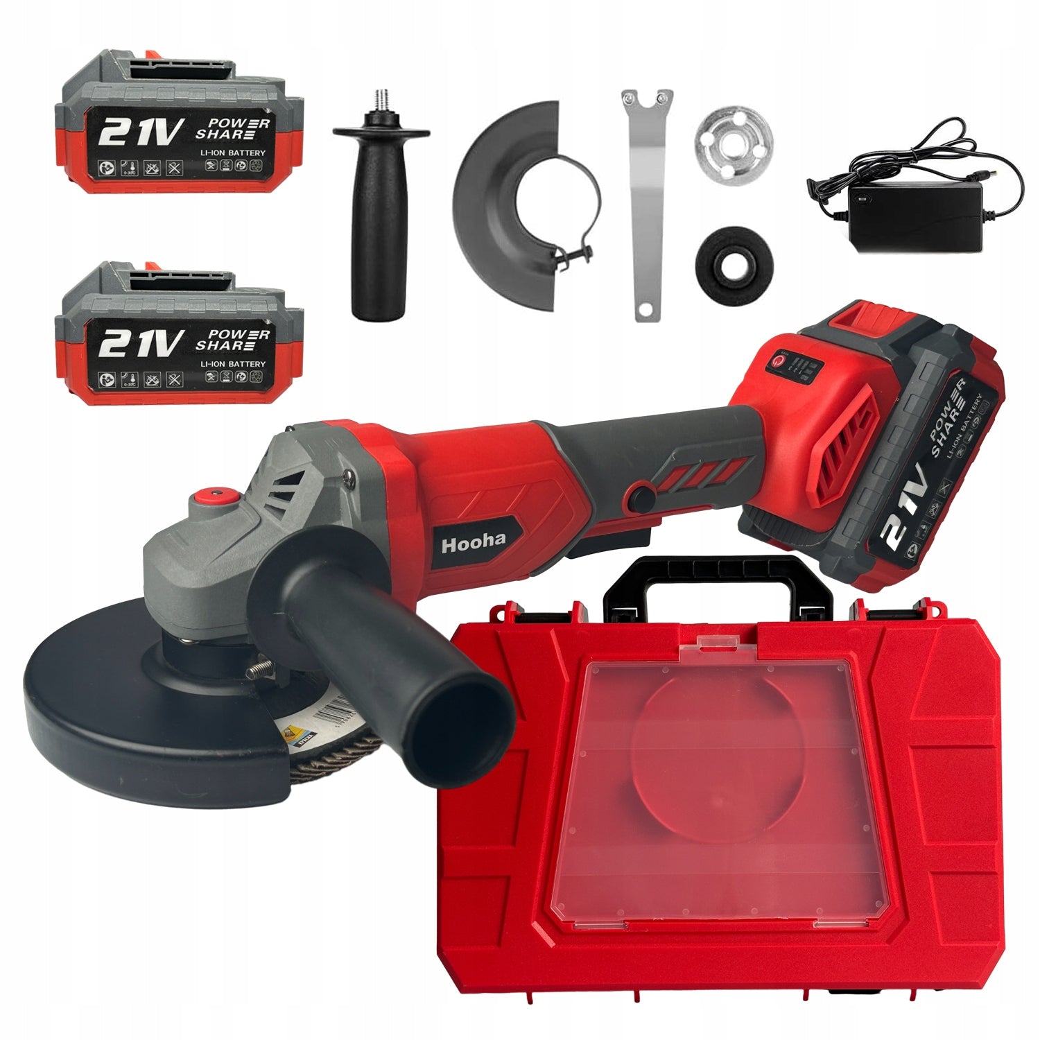 Szlifierka Kątowa Kątówka Akumulatorowa 125Mm Regulacja Obrotów 3000W 21V