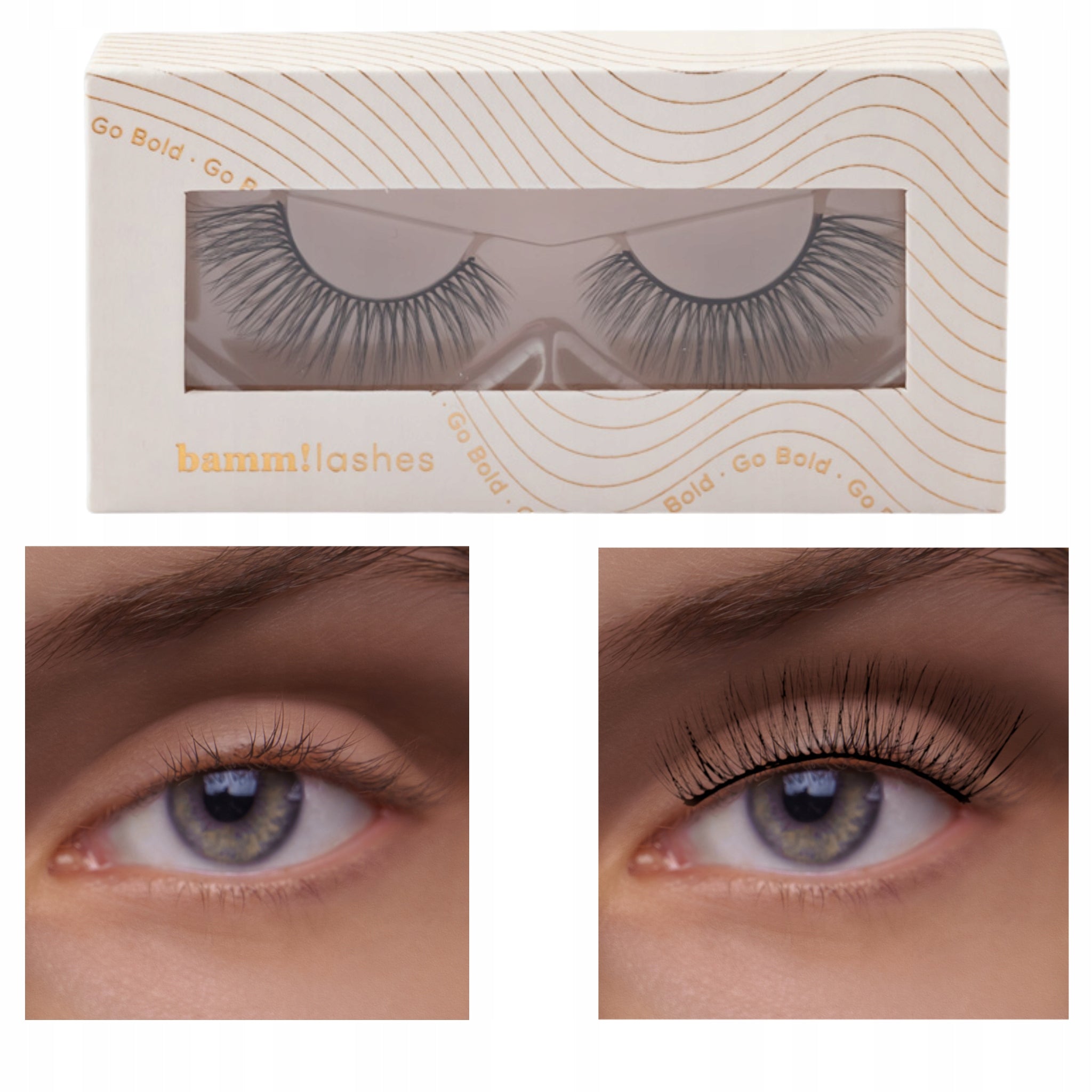 Klebewimpern Bamm!Lashes False Lashes Go Bold 