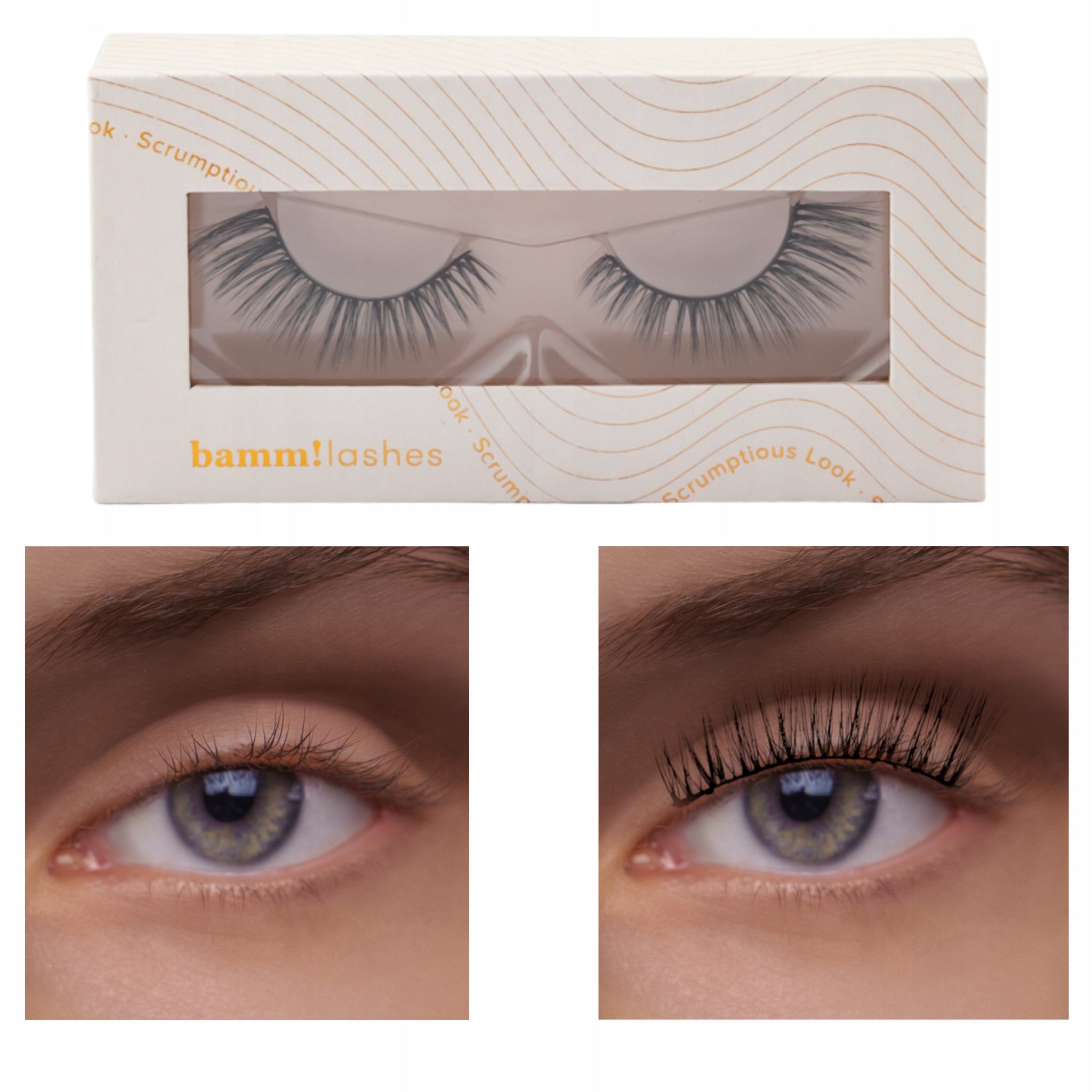 Geklebte Wimpern Bamm!Lashes Falsche Wimpern Leckerer Look 