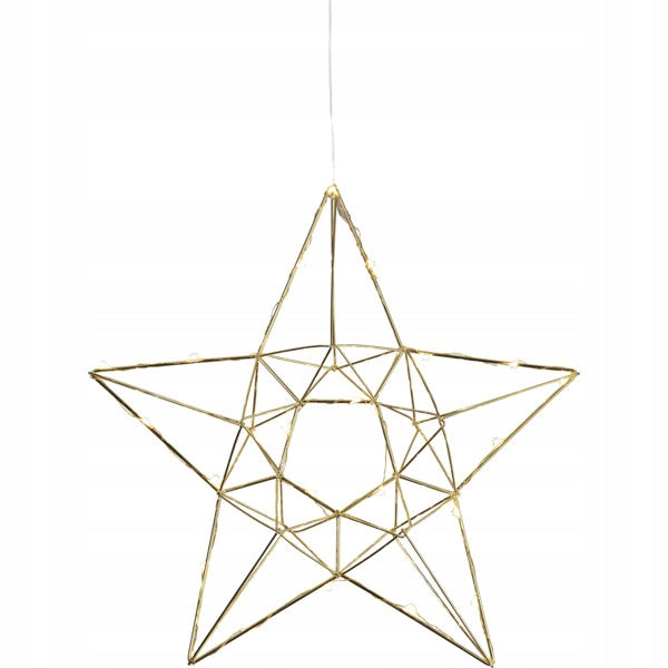 Der dekorative Stern aus LED-Lampen ist abgehängt 38x38cm 690-73 