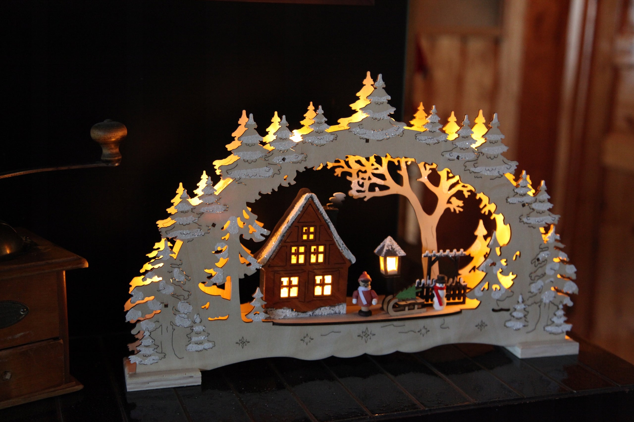 Weihnachtsdekoration führte Haus 