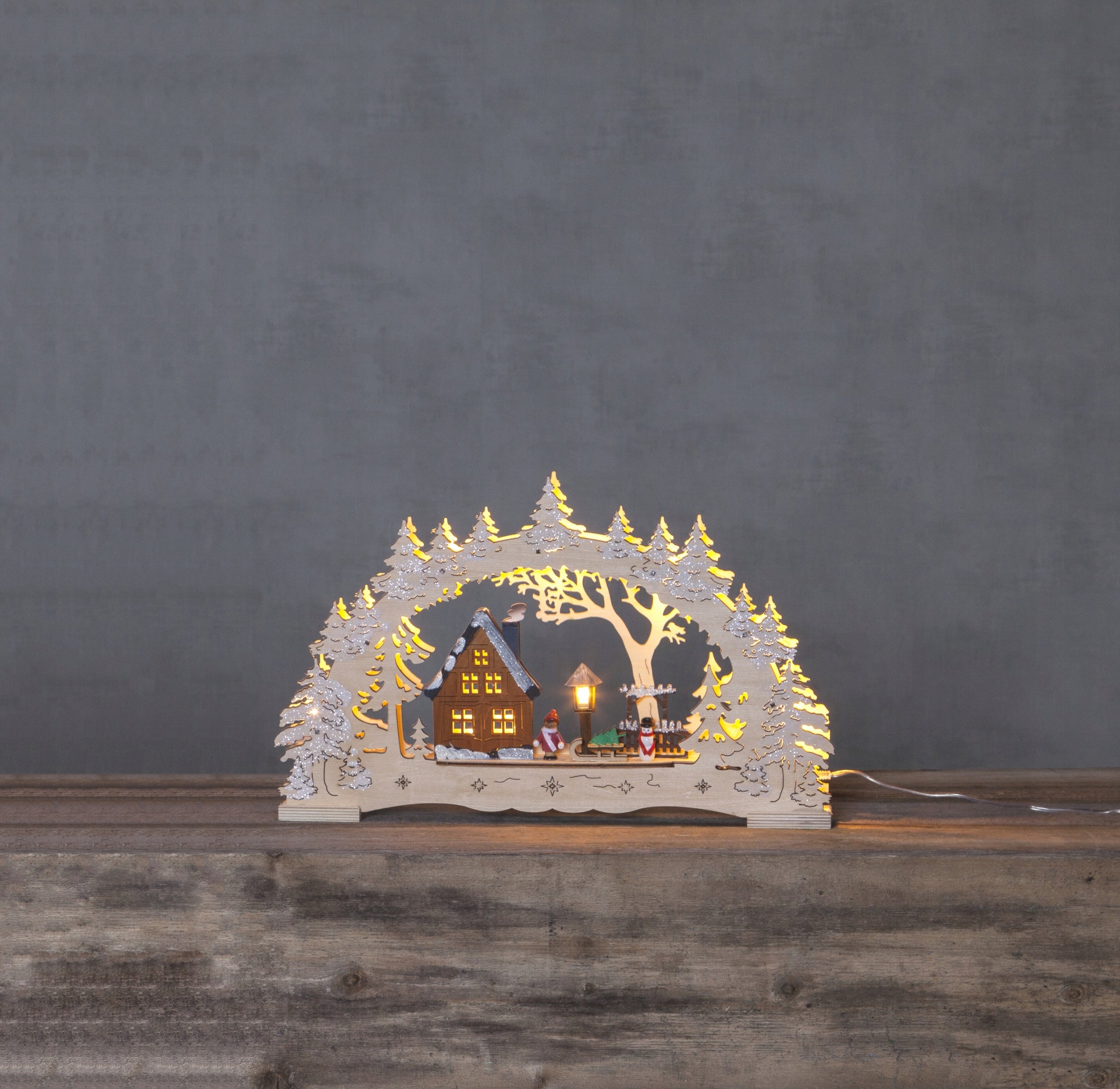 Weihnachtsdekoration führte Haus 