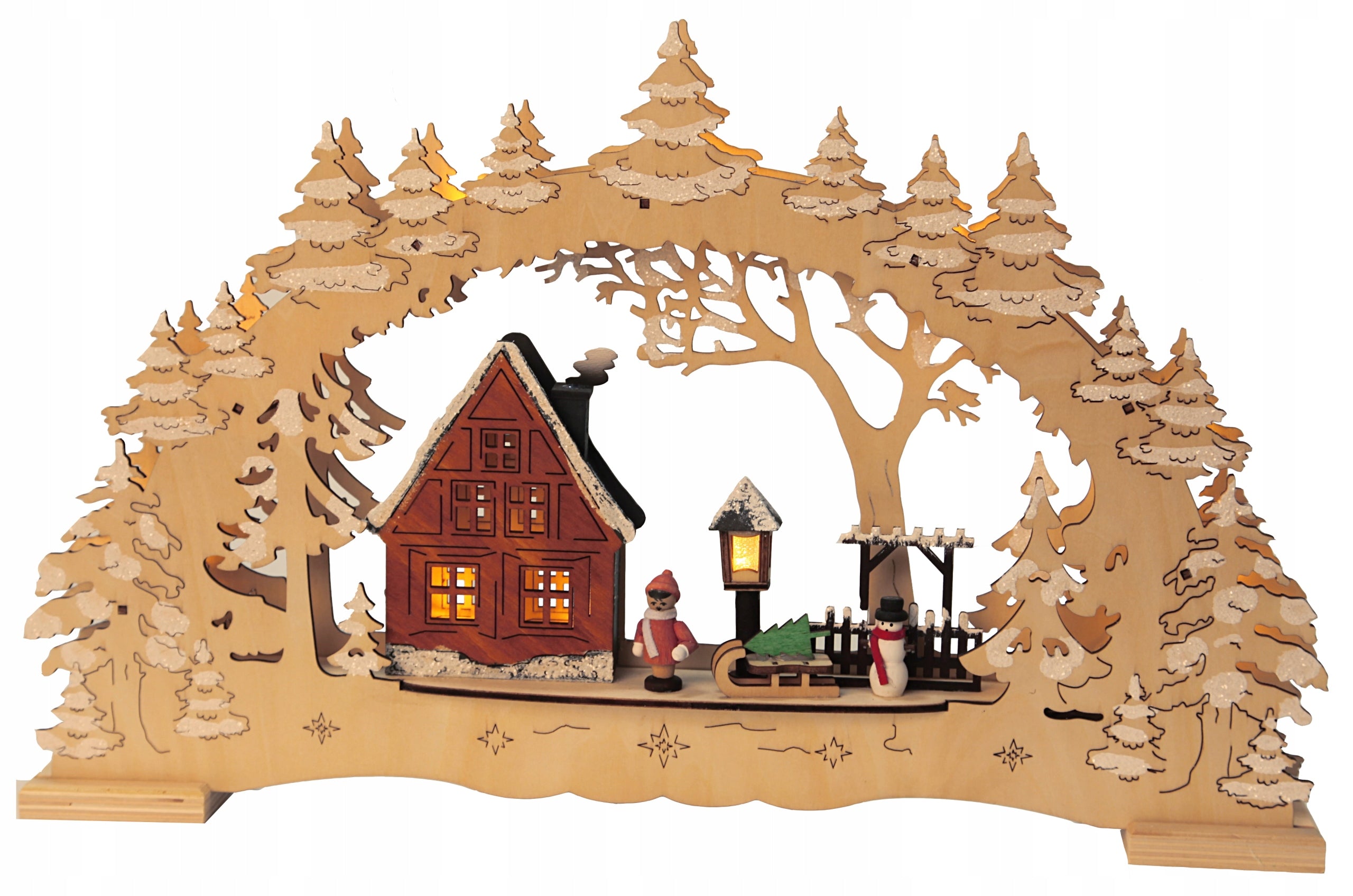 Weihnachtsdekoration führte Haus 