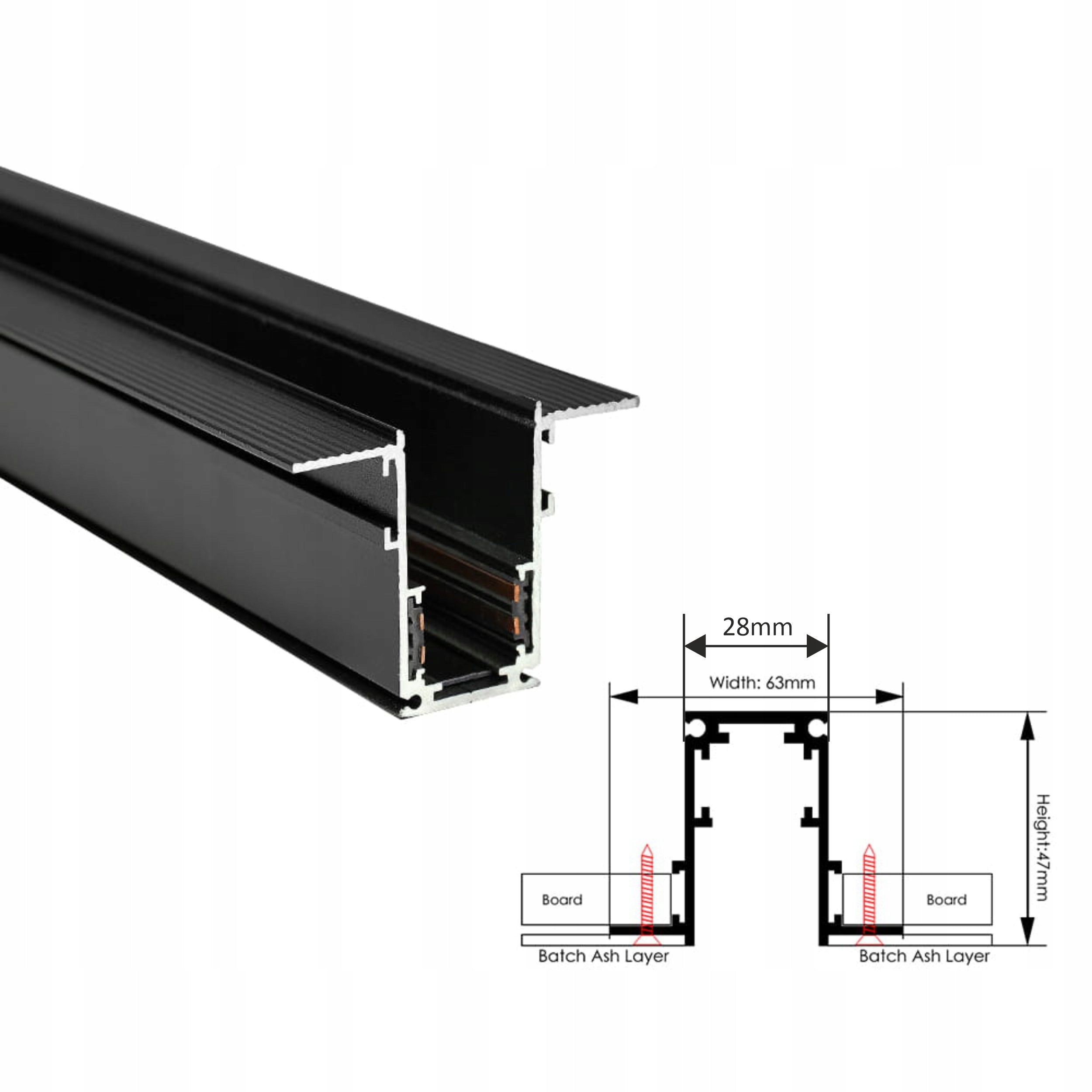 Magnetbus, oberflächenbündig eingebaut 1 m 48 VDC Black Smart Track 