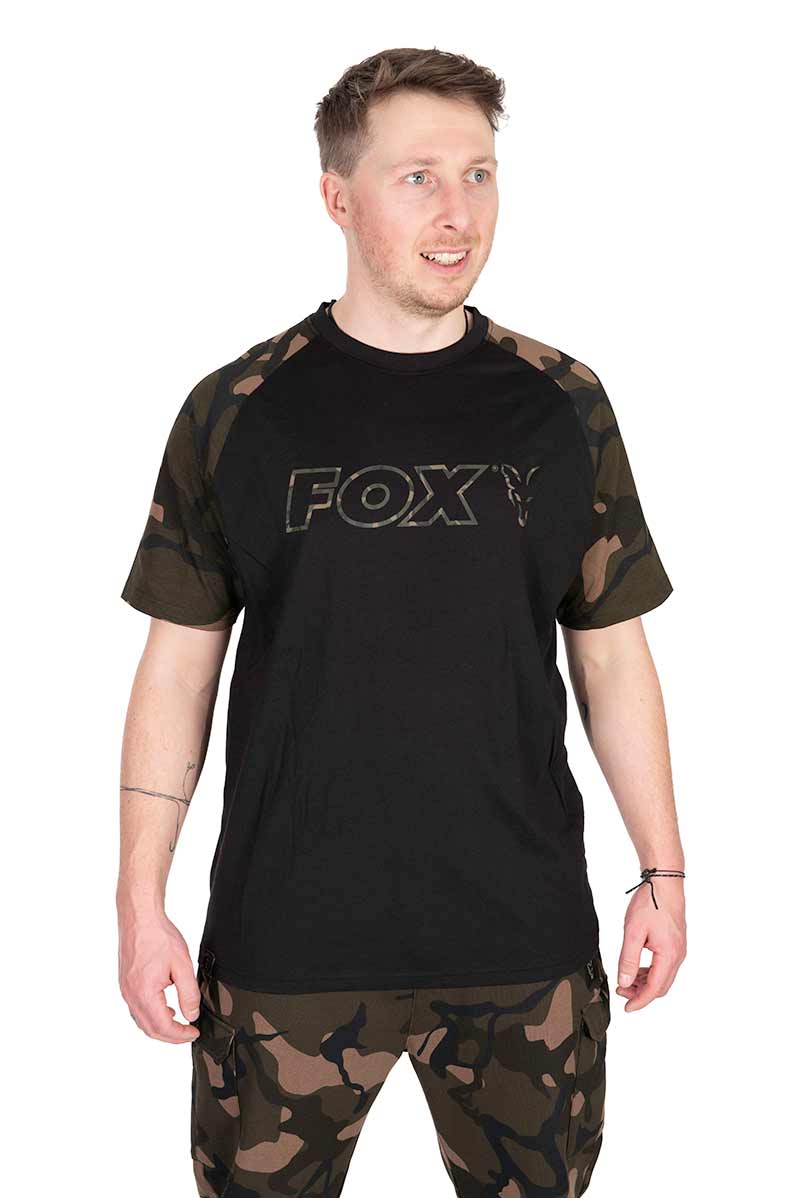 T-SHIRT BLACK/CAMO OUTLINE T-SHIRT Roz XXL FOX