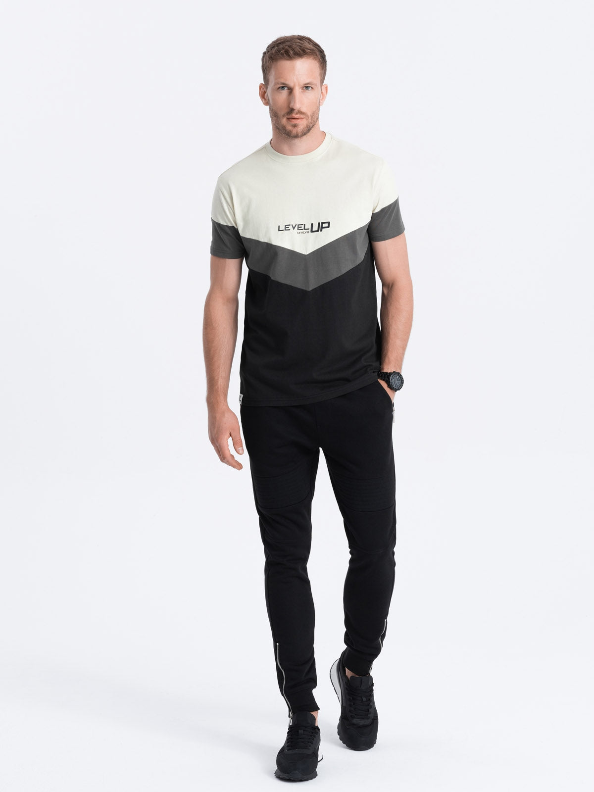 Marškinėliai vyrams Ombre Clothing, juodi