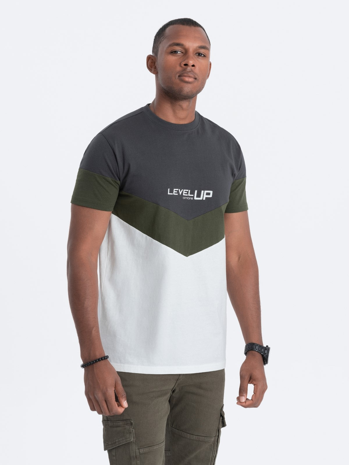 Marškinėliai vyrams Ombre Clothing, pilki