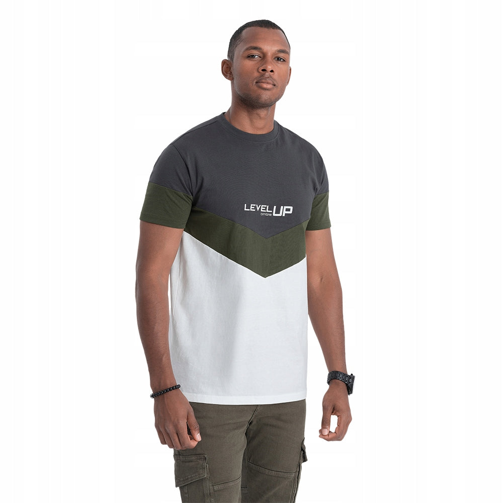 Marškinėliai vyrams Ombre Clothing, pilki