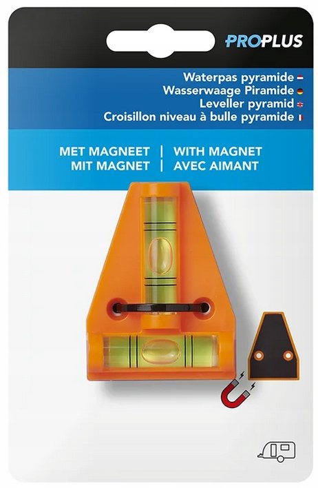 T-type cross level with magnet ProPlus for trailer motorhome 58x43,6mm Number of vials 2