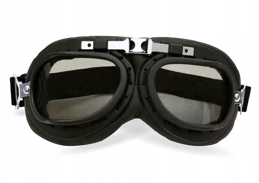 T01 Black Mat Cafe Racer Chopper Retro Motorcycle Goggles Manufacturer no brand