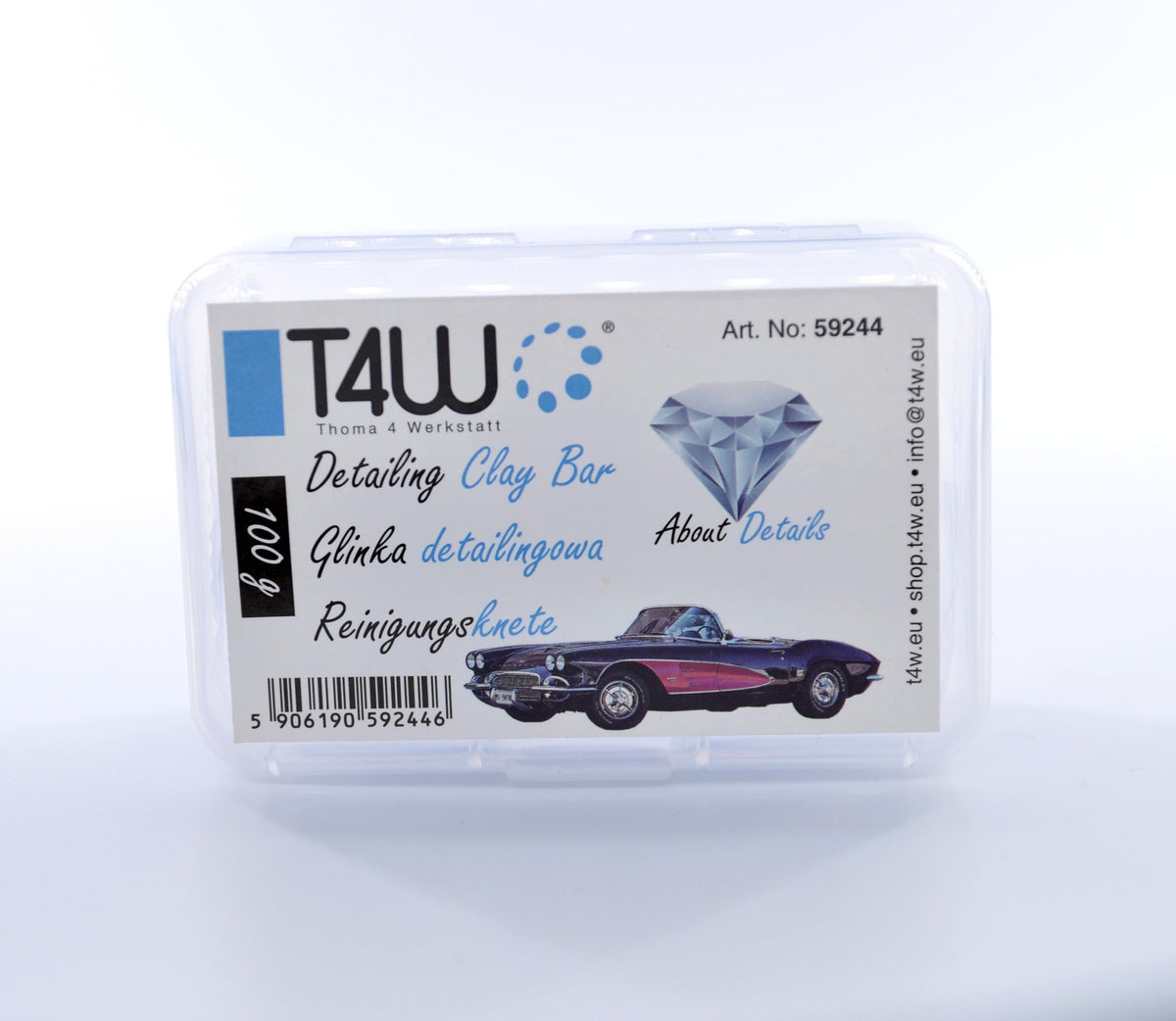 T4W Clay for cleaning varnish and glass / 100g