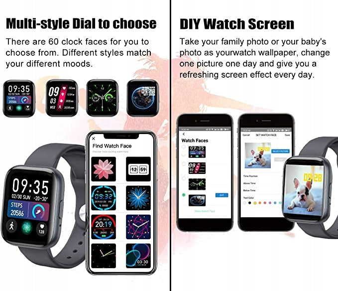 T99S Smartwatch 1.54" Fitness Tracker with Heart Rate & Step Counter Manufacturer code OB00677
