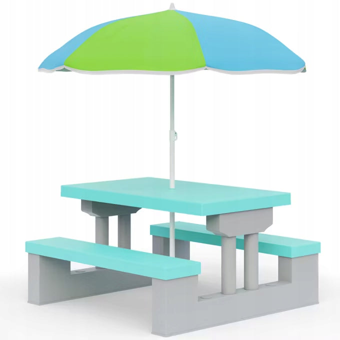 TABLE BENCH FOR CHILDREN WITH UMBRELLA