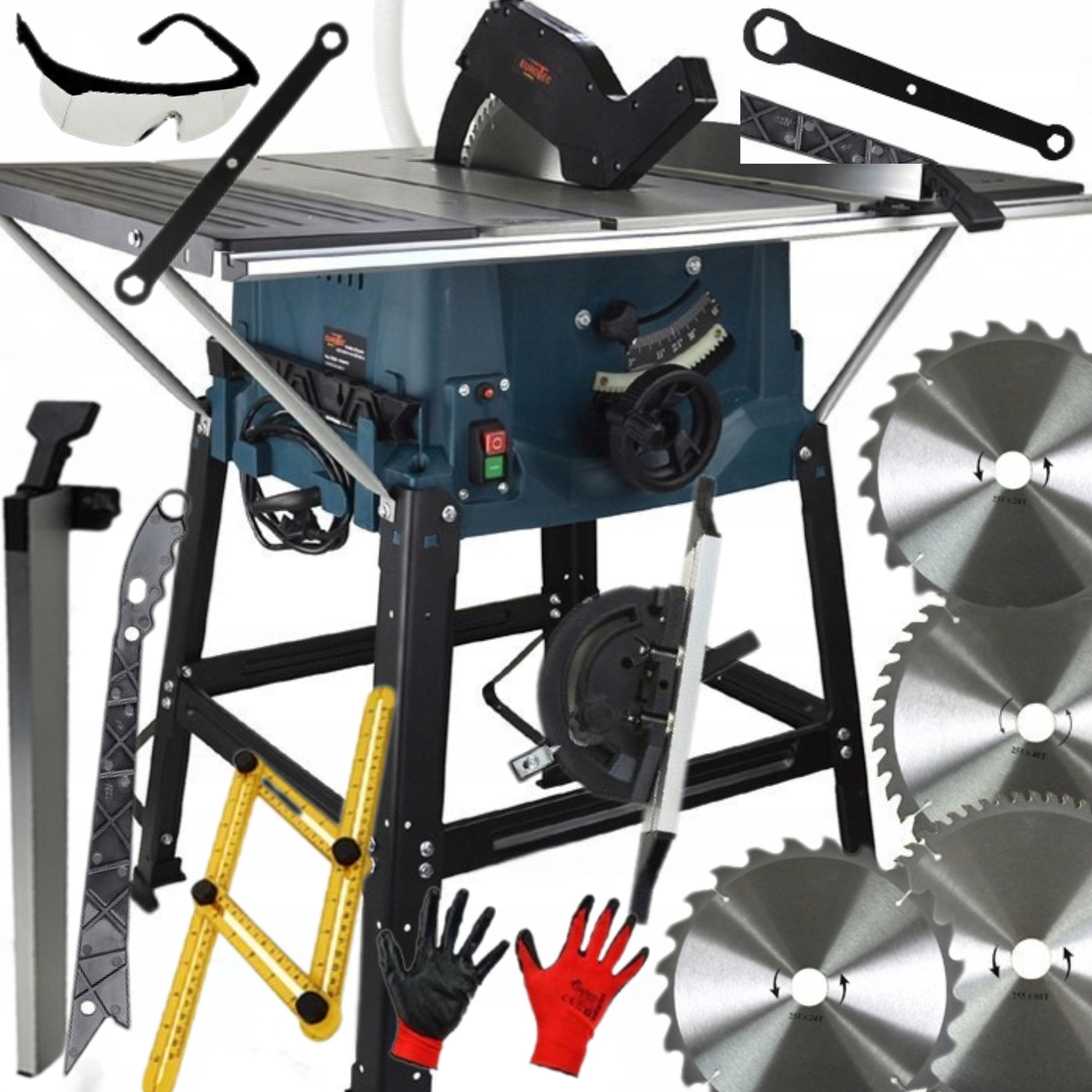 TABLE CIRCULAR SAW COUNTRY WOOD CUTTING SAW TRIMMER SET