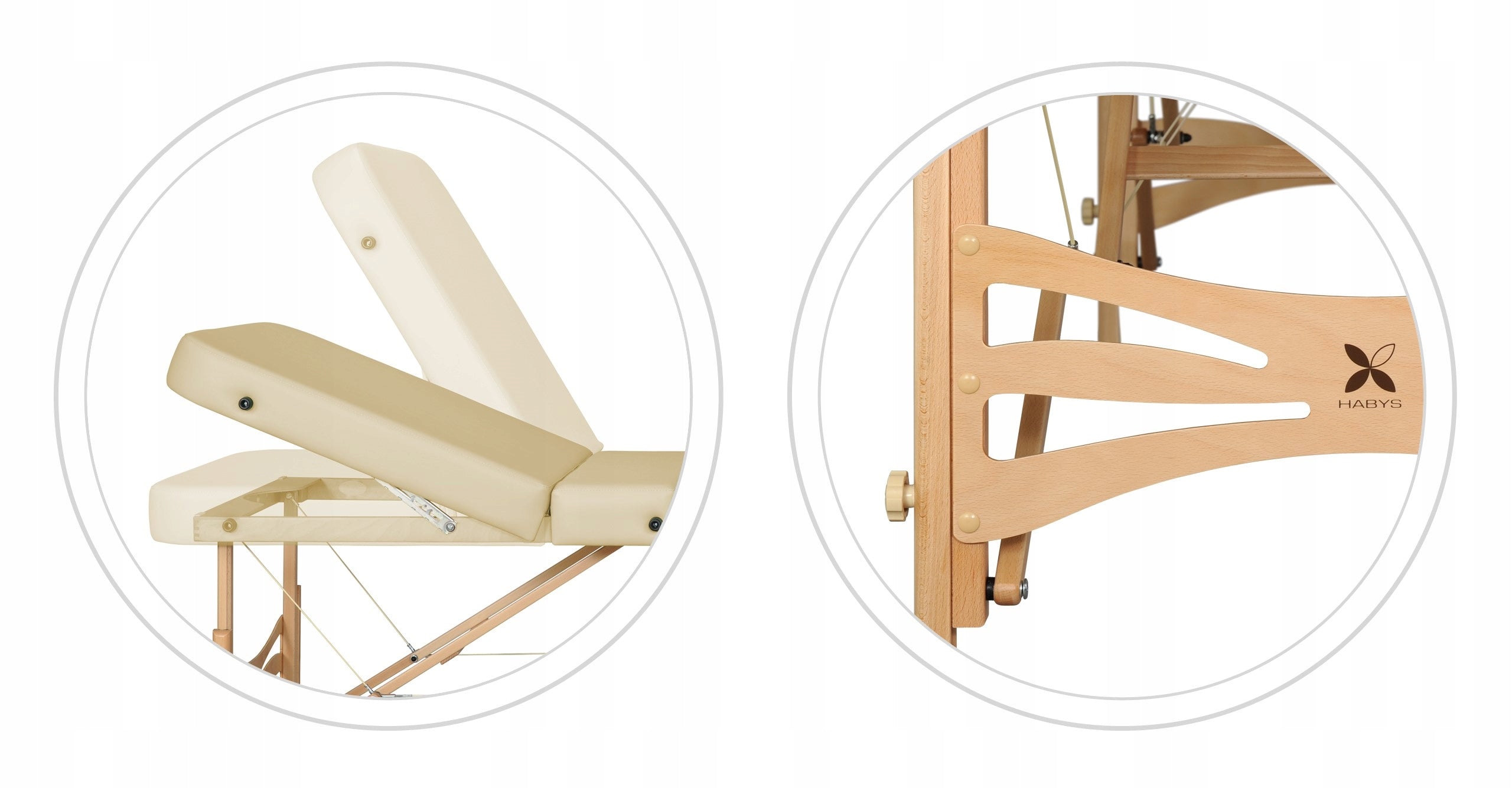 TABLE COSMETIC MASSAGE BED FOLDING WOODEN 3 SEGMENTS GALLO PLUS Packaging status original