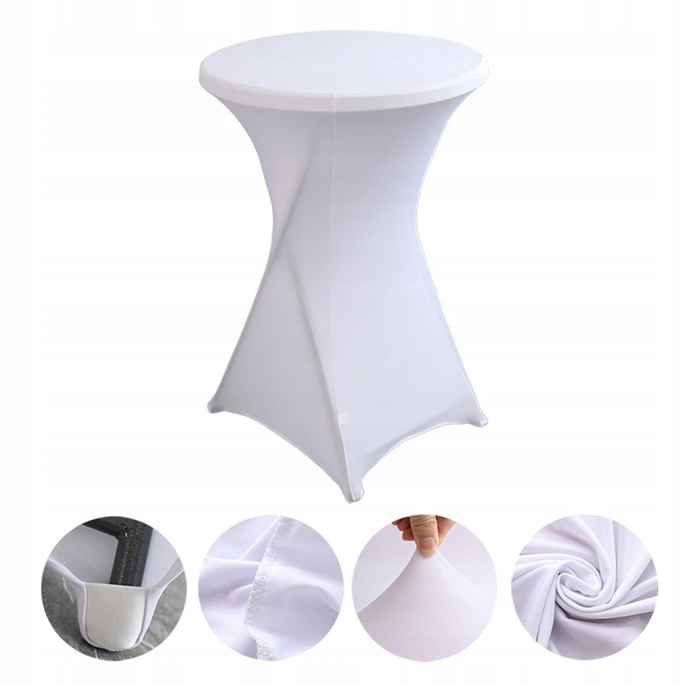 TABLE COVER TABLECLOTH ELASTIC BANQUET CATERING SPANDEX WHITE Manufacturer code Pokrowiec 80x110cm Czarny