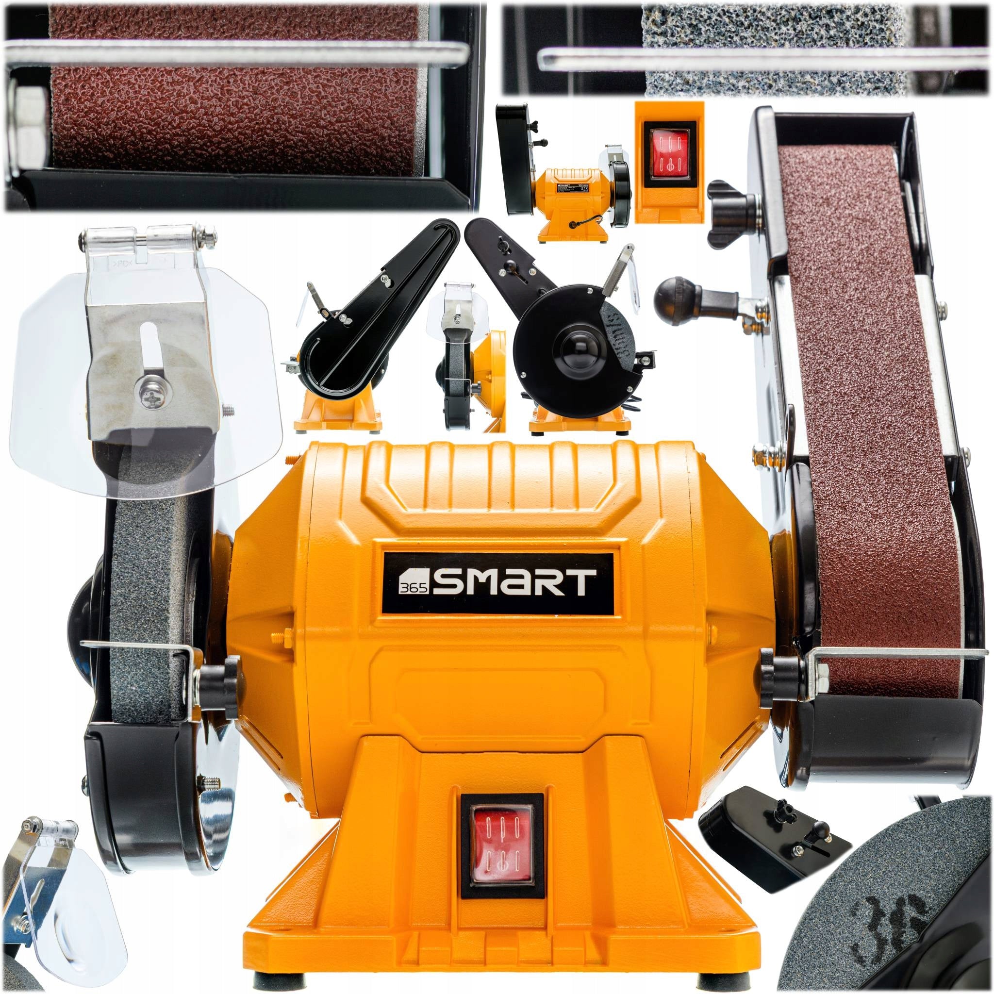 TABLE GRINDER INDUCTION MOTOR 2in1 STONE G36 + GRINDING BELT G60