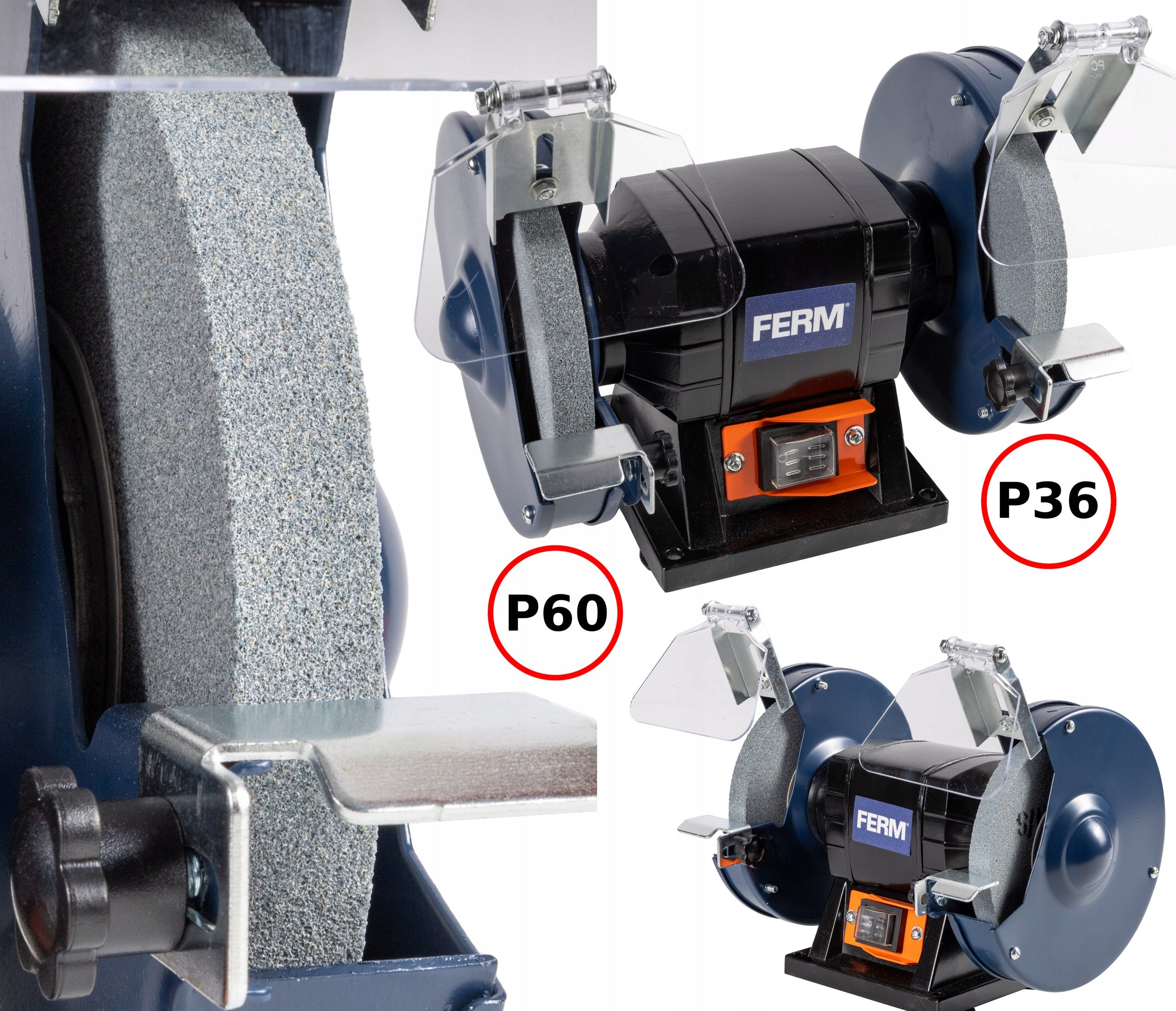 TABLE GRINDER STONES P36/P60 150mm FERM Manufacturer code F-BGM1019