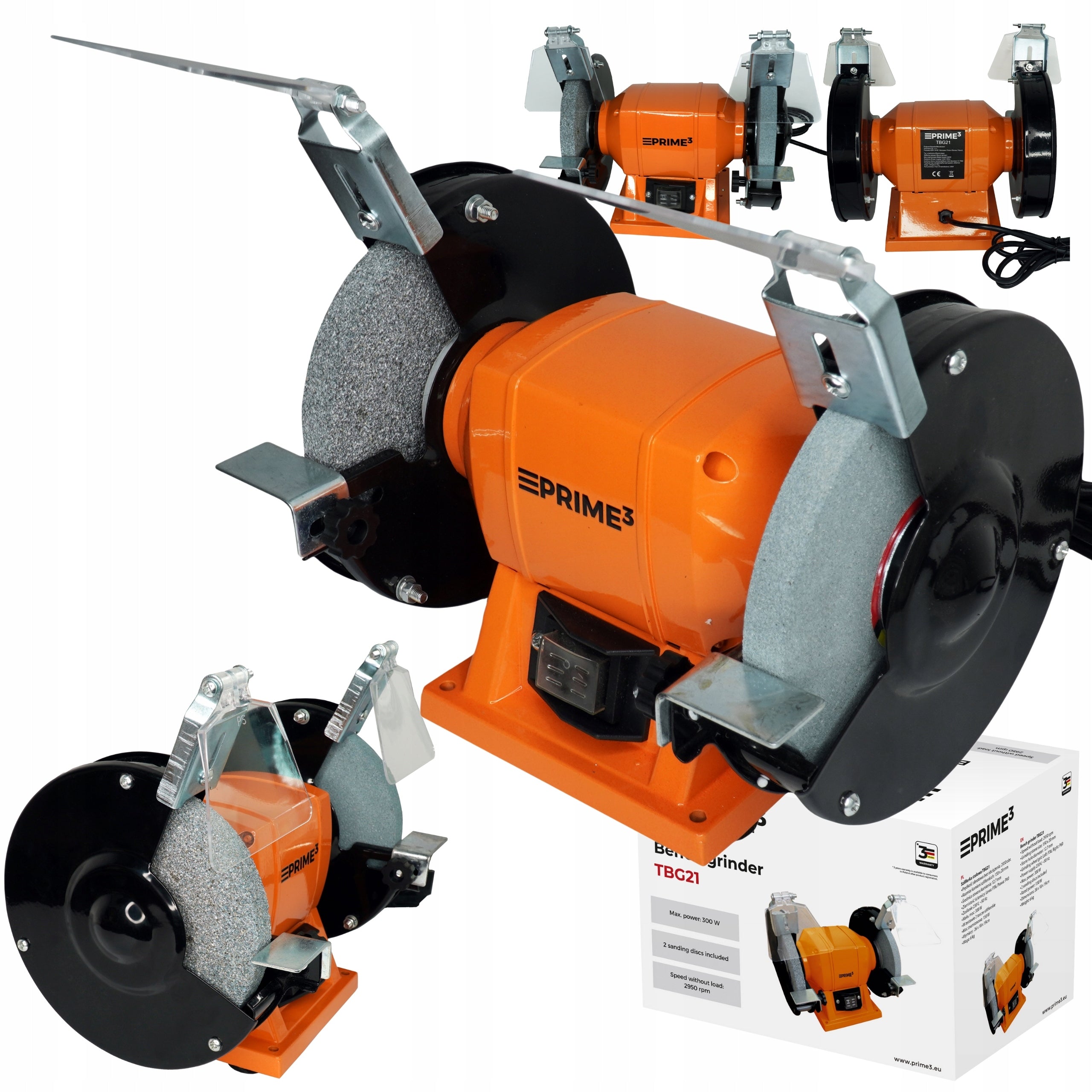 TABLE GRINDER WITH TWO DISCS INCLUDED 300 IN PRIME3 TBG21 Manufacturer code TBG21