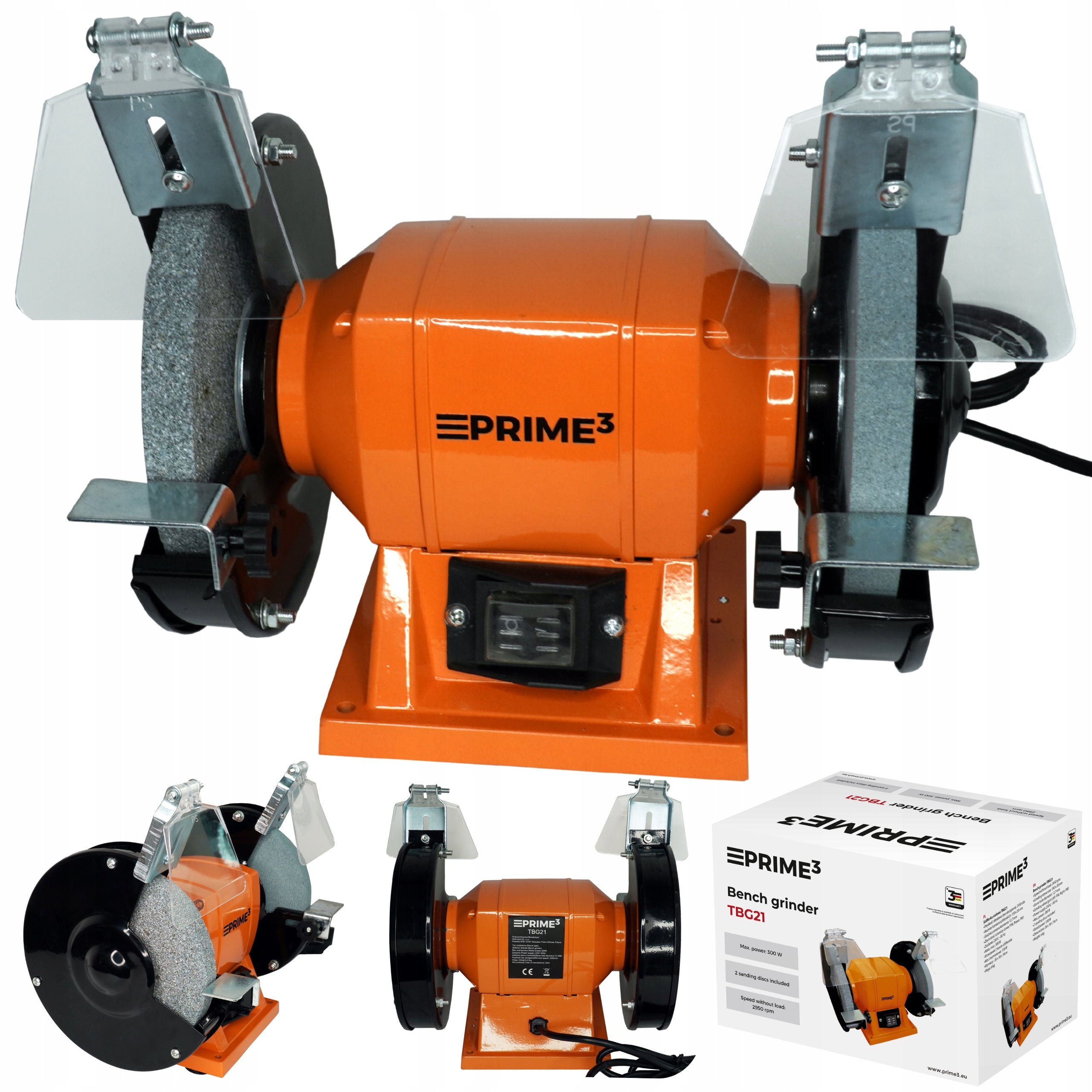 TABLE GRINDER WITH TWO DISCS INCLUDED 300 IN PRIME3 TBG21