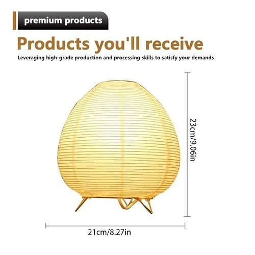 TABLE LAMP PAPER LAMPSHADE WHITE VINTAGE HOME GIFT steel Manufacturer code SWC5908151681435