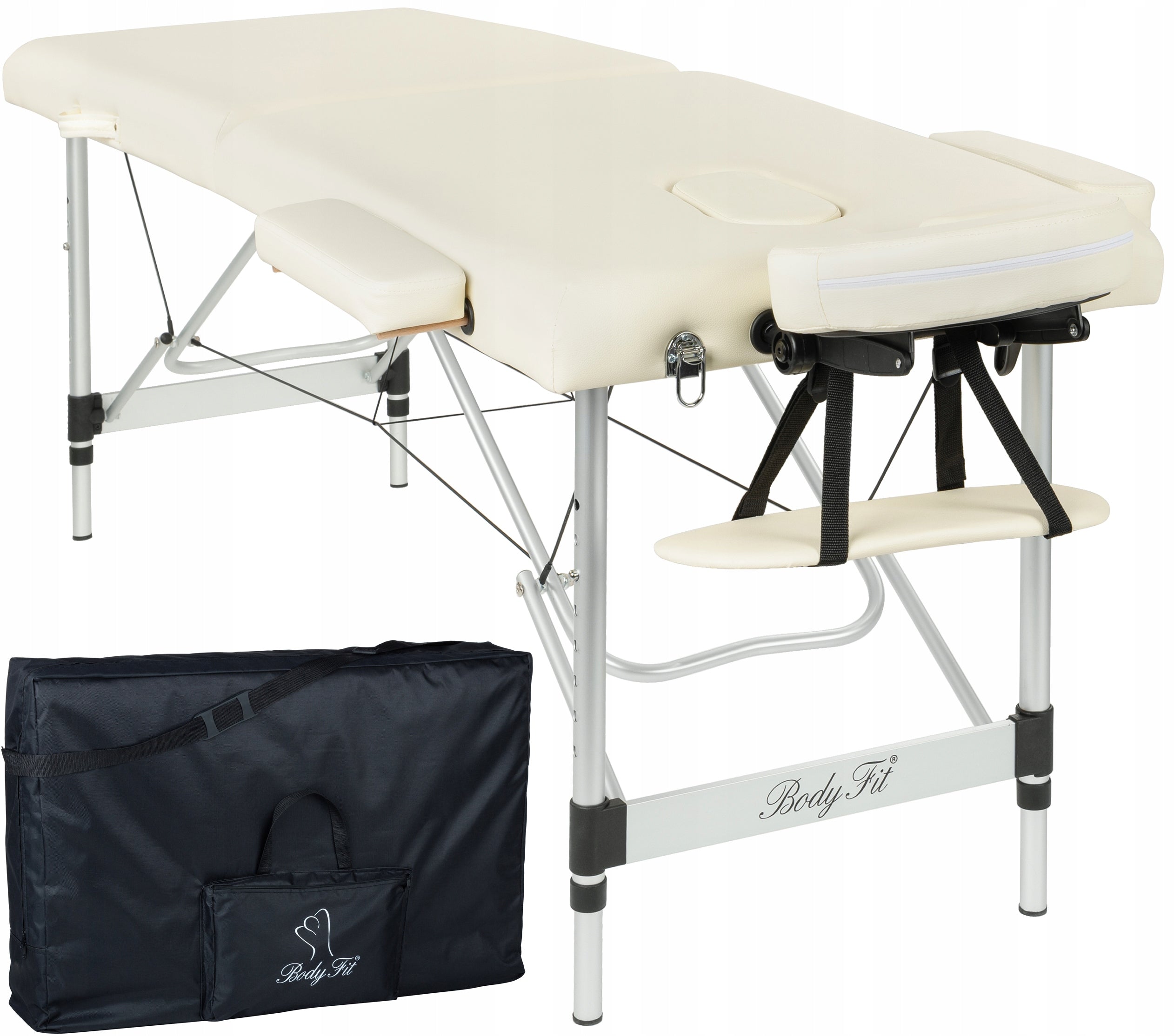 TABLE MASSAGE BED 2 SEGMENTS ALU BODYFIT +BAG