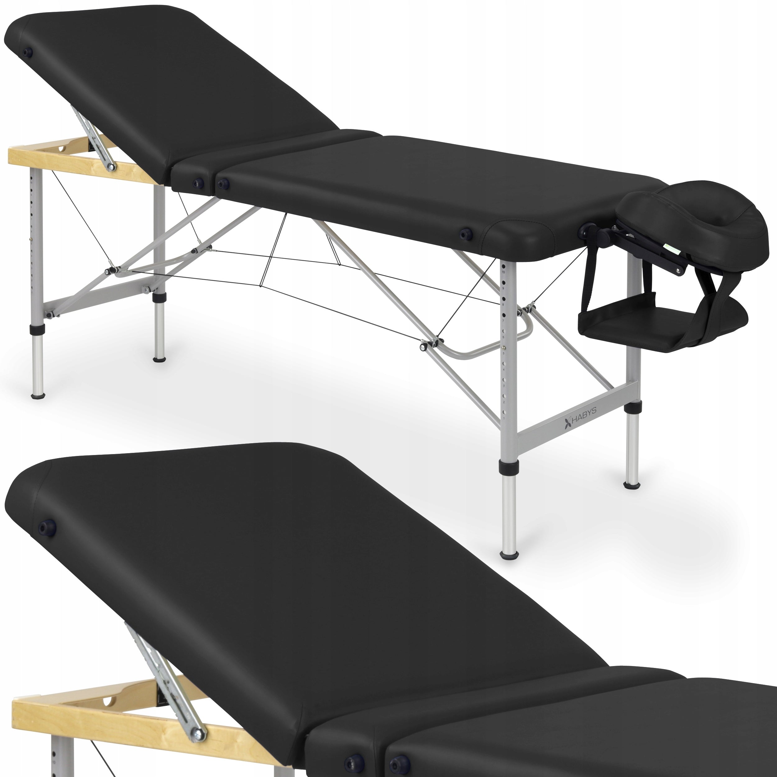 TABLE MASSAGE BED FOLDING ALUMINUM 3 SEGMENTS LIGHT AERO PLUS 60 HABYS