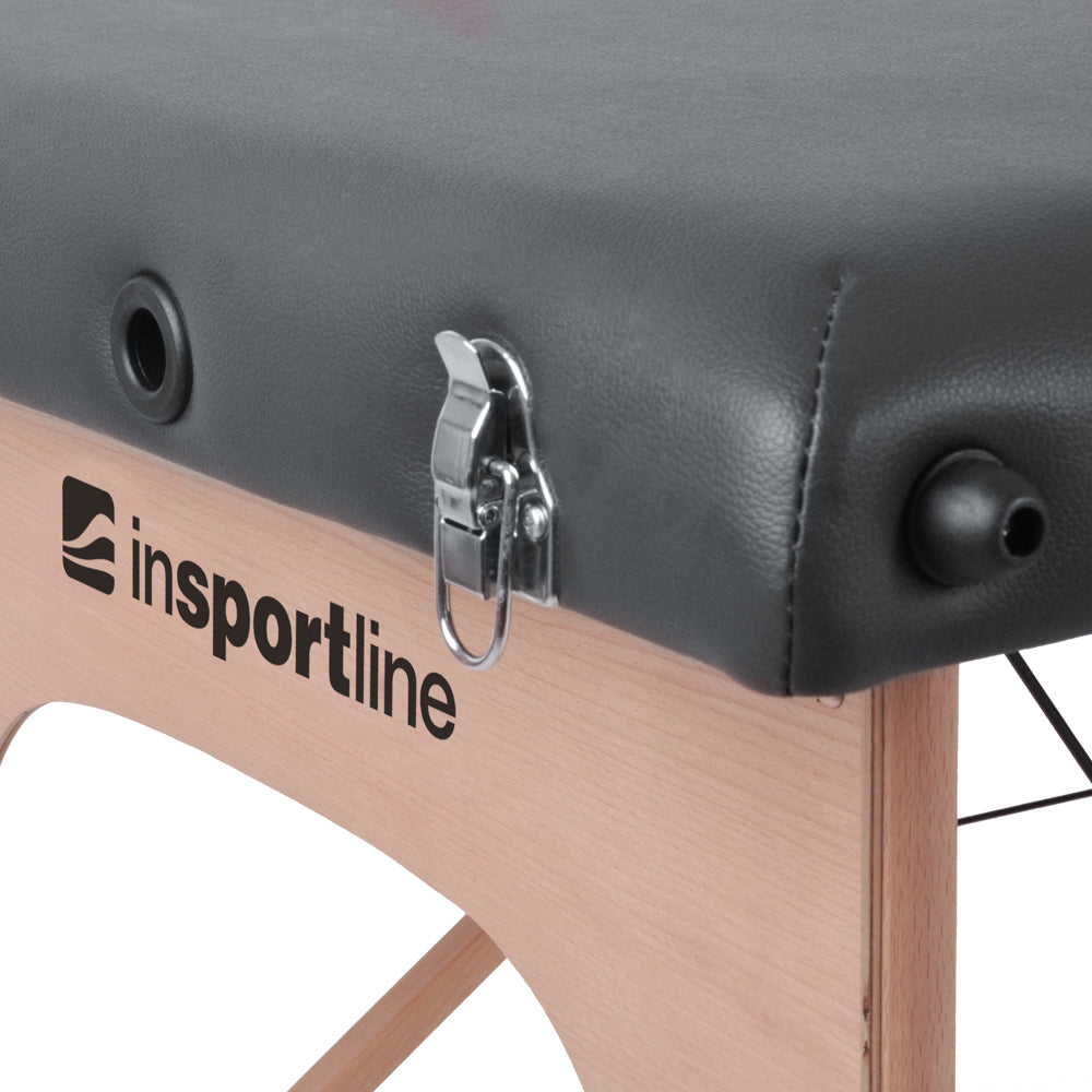 TABLE MASSAGE Bed Folding inSPORTline ORASHI 2-SEGMENT 250KG black Tabletop width 60 cm