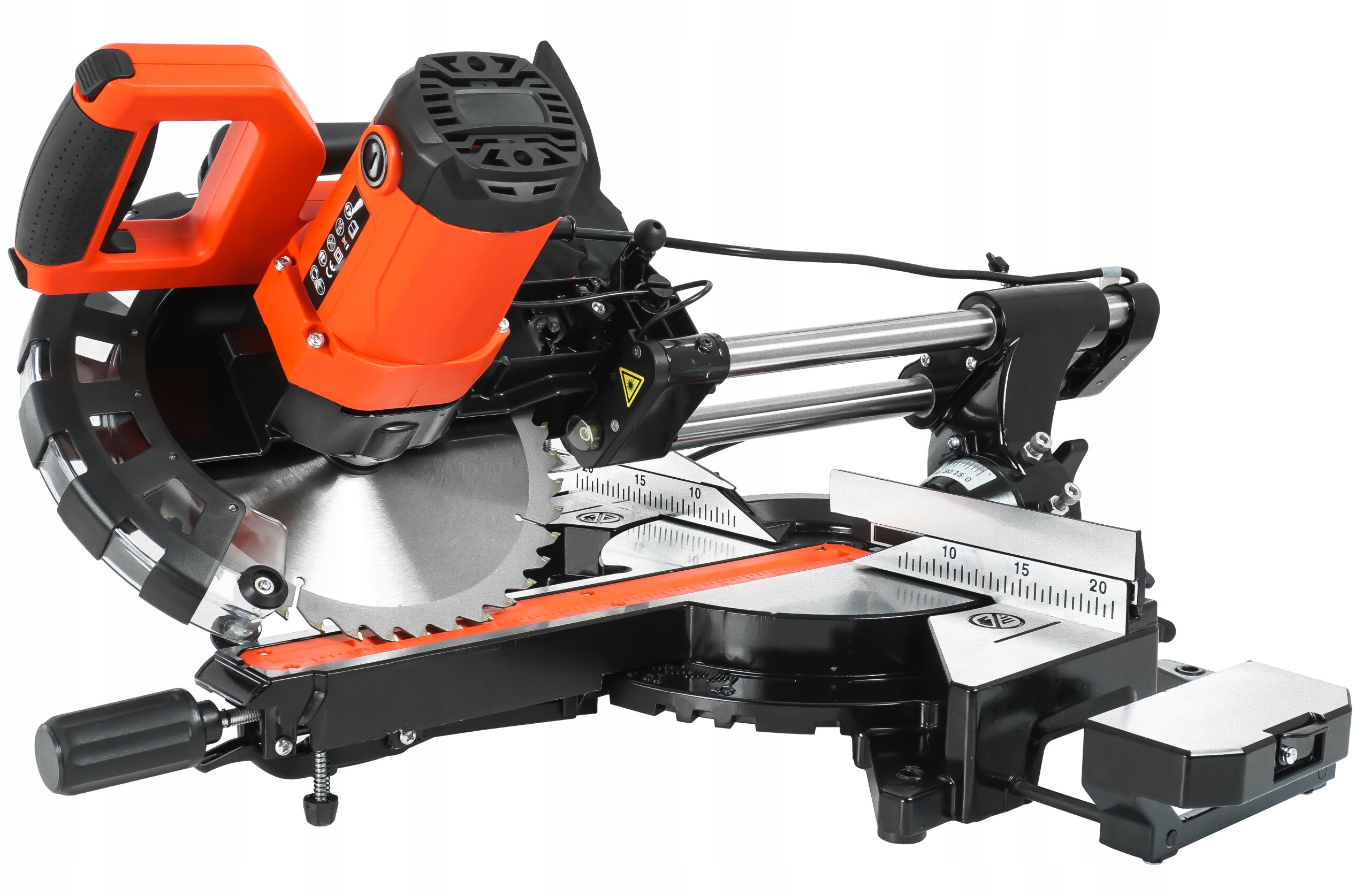 TABLE MITER SAW 255mm WITH FEED LASER BEVEL CUTTER WITH LASER Rotational speed 4500 rpm