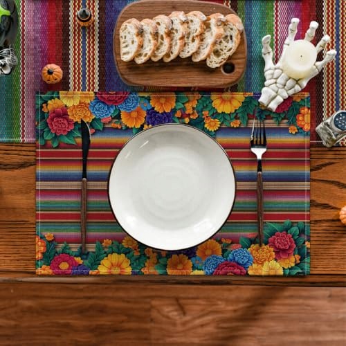 TABLE PADS COLORFUL FLOWERS HALLOWEEN POLYESTER FOR TABLE 2 PCS. Manufacturer code SWC5908807171570