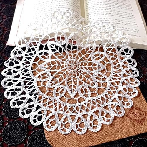 TABLE PADS EMBROIDERED CROCHETED LACE WHITE GIFT WEDDING 2 PACK Brand no brand