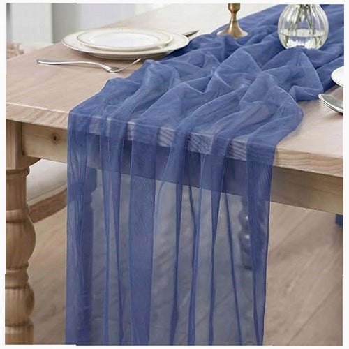 TABLE RUNNER BOHO NAVY BLUE GAS 70X300 CM FOR KITCHEN polyester