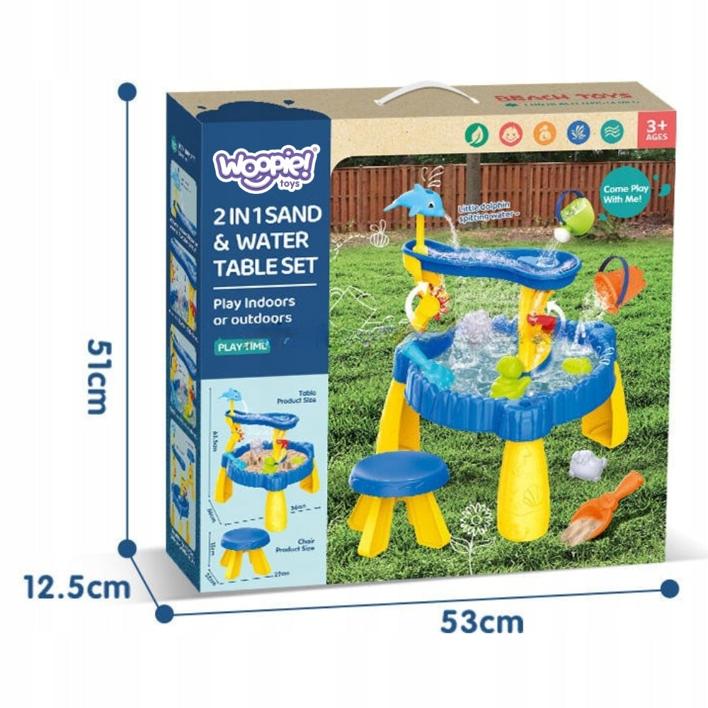 TABLE SANDBOX TABLE FOR PLAY 2IN1 + FOUNTAIN AND SAND SET Product weight with unit packaging 0.15 kg