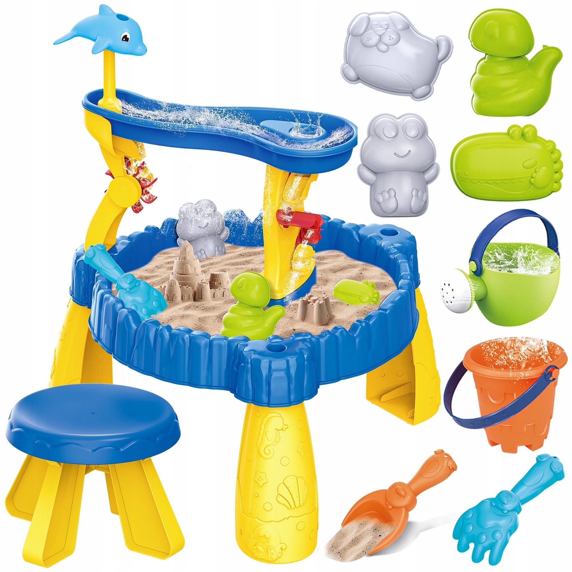TABLE SANDBOX TABLE FOR PLAY 2IN1 + FOUNTAIN AND SAND SET