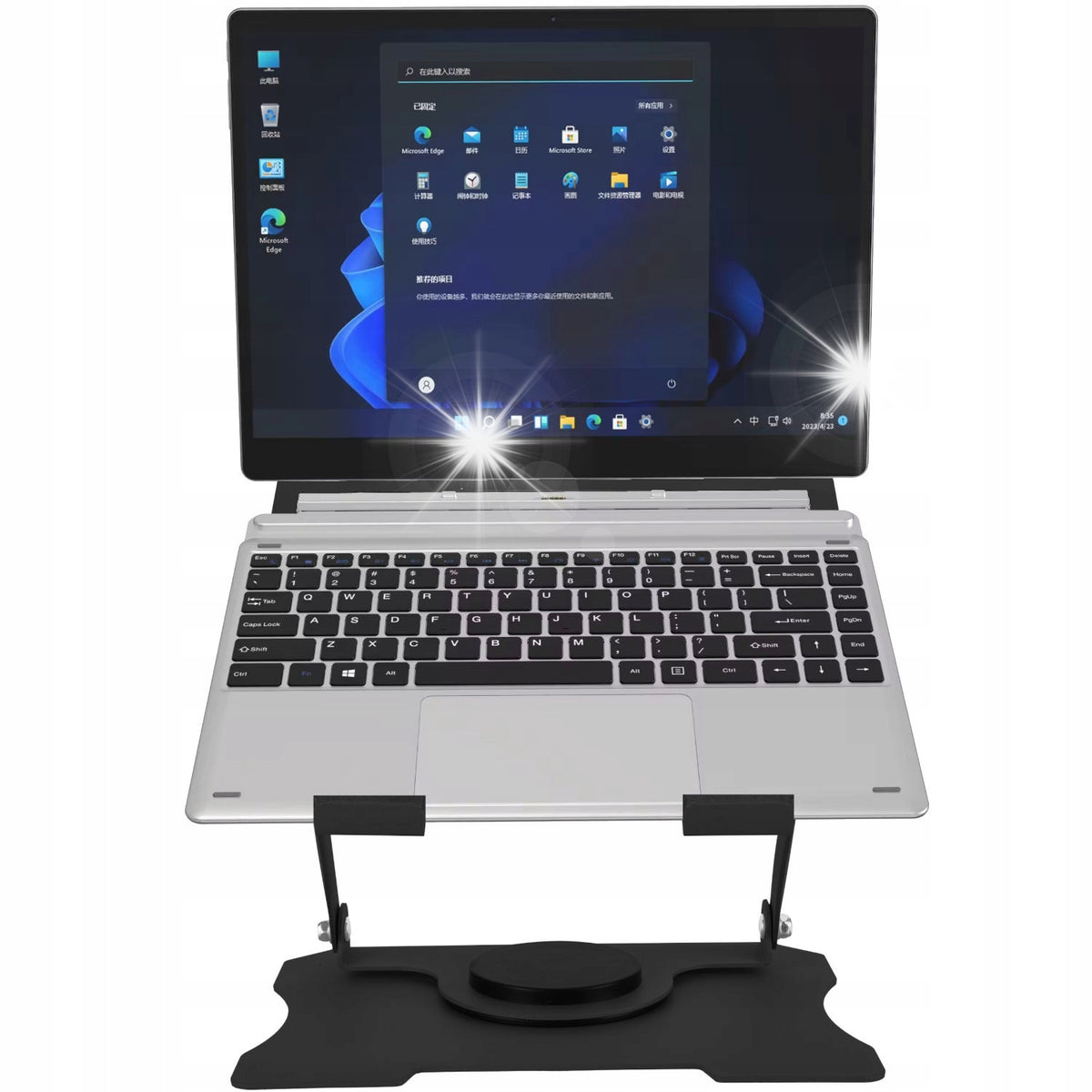 TABLE TRIPOD LAPTOP STAND METAL WHITE
