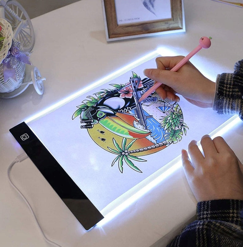 TABLET GRAPHIC DRAWING BOARD LED 16IN1 + 1500 TEMPLATES Packaging status original