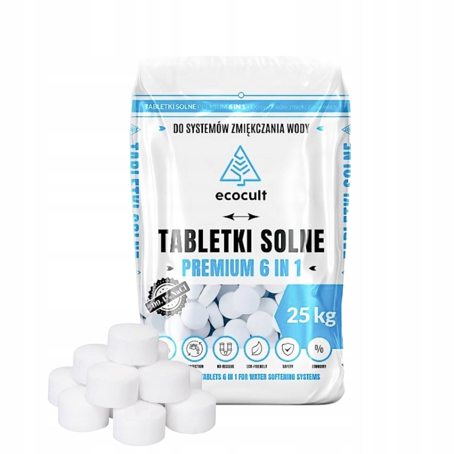TABLET SALT FOR WATER TREATMENT SALT PILLS 25 KG FOR SOFTENERS =