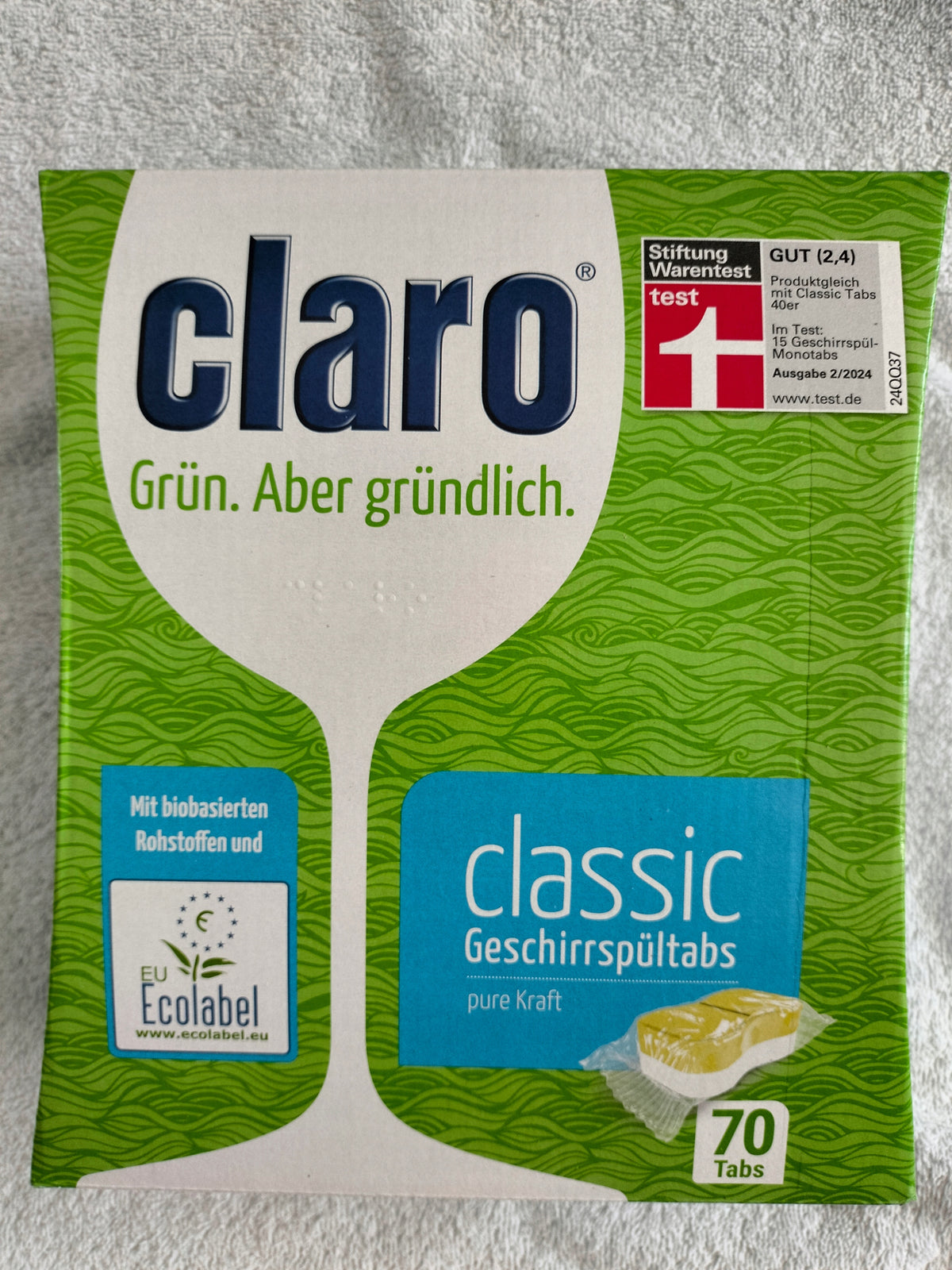 TABLETS FOR DISHWASHER CLARO CLASSIC 70PCS. 1,12KG. FROM GERMANY