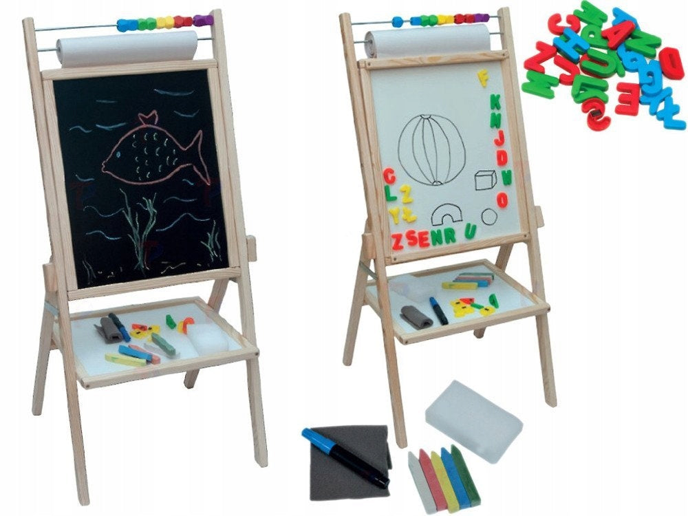 Dvipusė magnetinė piešimo lenta su popieriaus ritiniu 3toysm, OPN, dėž.