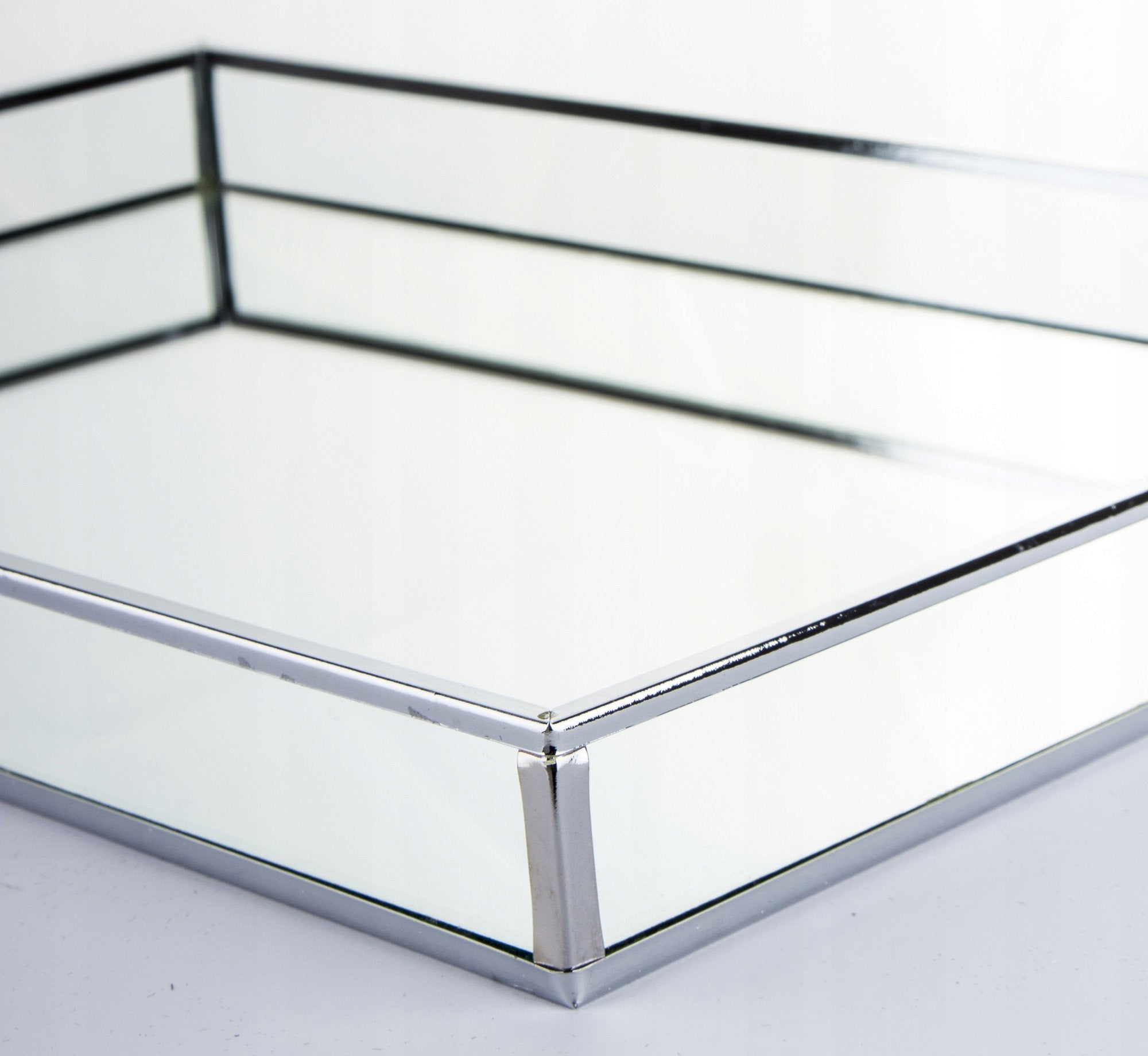 Tablett 34x23x3(A) cm, silber 