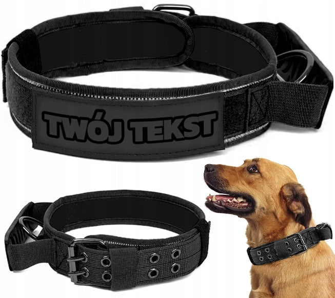 TACTICAL DOG COLLAR REFLECTIVE 50-62 +GRAWER XL