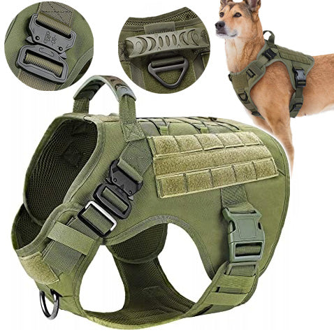 TACTICAL DOG HARNESS ADJUSTABLE GUARD HANDLE FOR BIG DOG STRONG XL