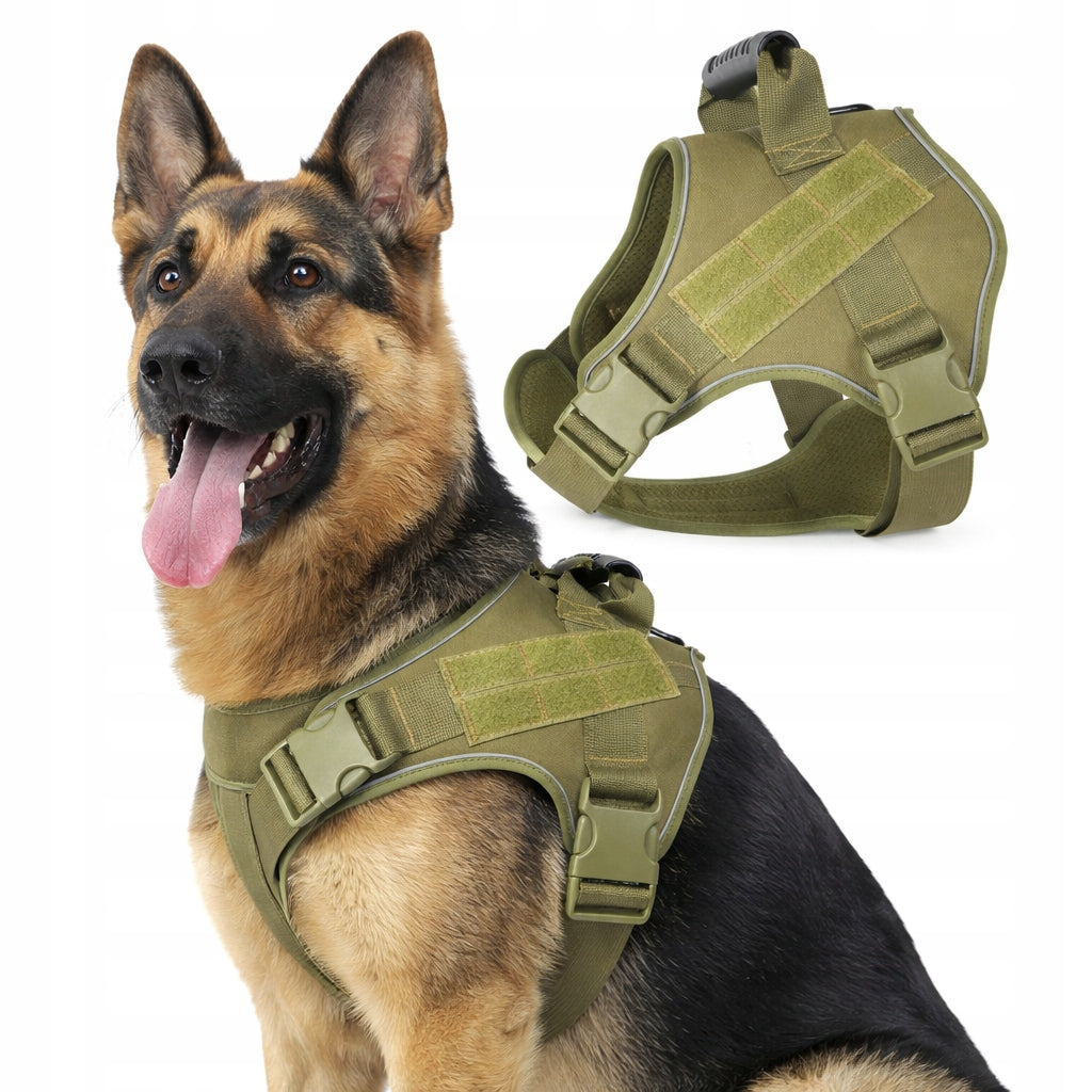 TACTICAL DOG HARNESS BREATHABLE LIGHTWEIGHT STRONG ADJUSTABLE FOR WALKING M