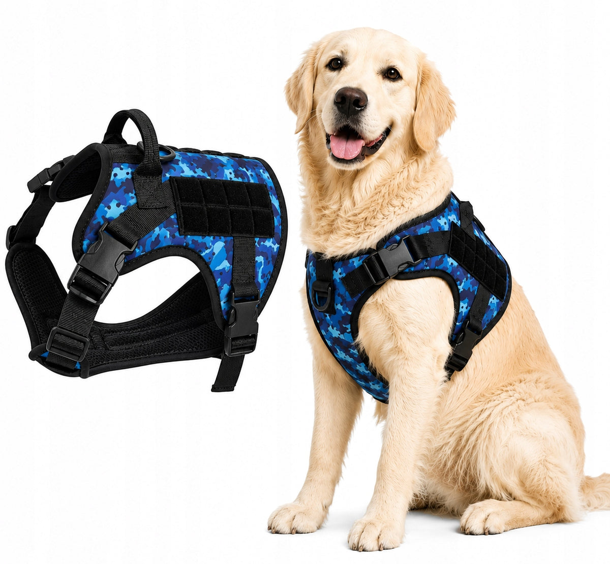 TACTICAL DOG HARNESS VEST FOR LARGE DOGS DOG HOLDER
