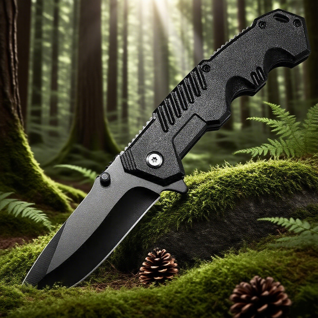 TACTICAL HUNTING SURVIVAL FOLDING KNIFE FOR CUTTING SHARP FINKA CAMPING Packaging status original