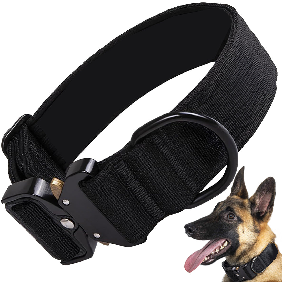 TACTICAL QR DOG COLLAR STRONG ADJUSTABLE POLICE STRONG 40-55cm L 4cm