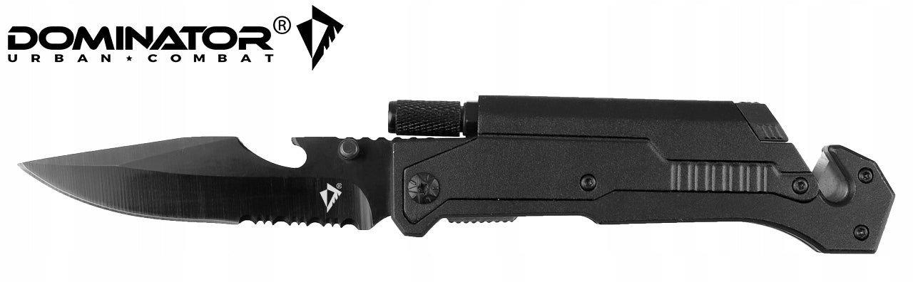 TACTICAL RESCUE KNIFE RESCUE EDC DOMINATOR FLASHLIGHT FLINT Manufacturer code H-K201486