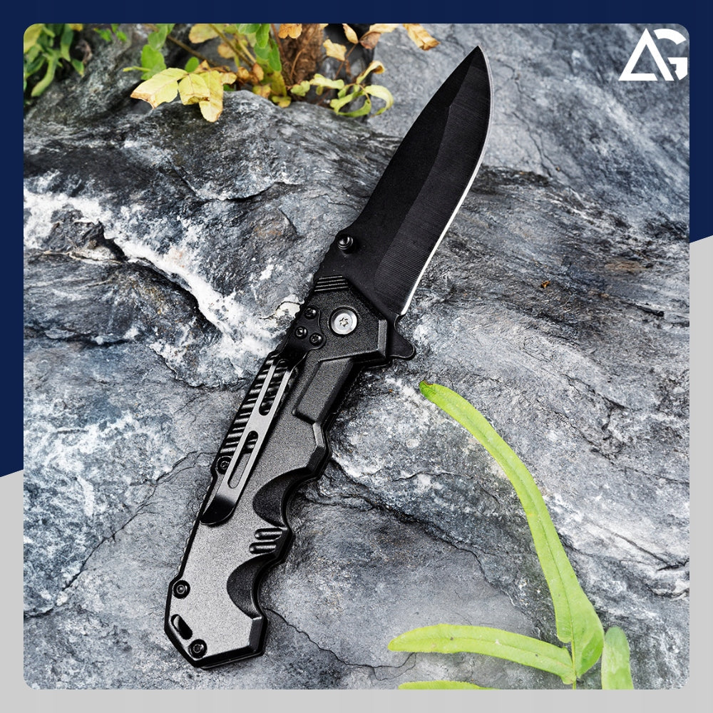 TACTICAL SURVIVAL HUNTING KNIFE FINKA CAMPING FOR CUTTING SHARP Manufacturer code WOJSKOWY CZARNY OSTRY SOLIDNE OSTRZE KUCHENNY