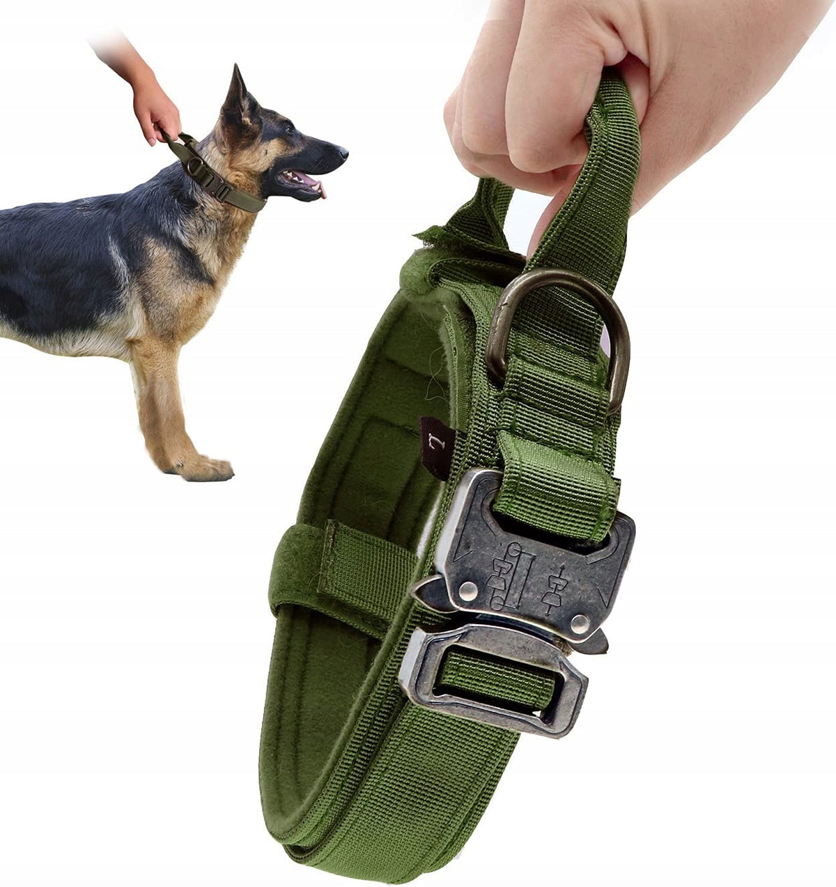 TACTICAL TRAINING COLLAR FOR LARGE DOG WITH HANDLE FOR XL CONTROL