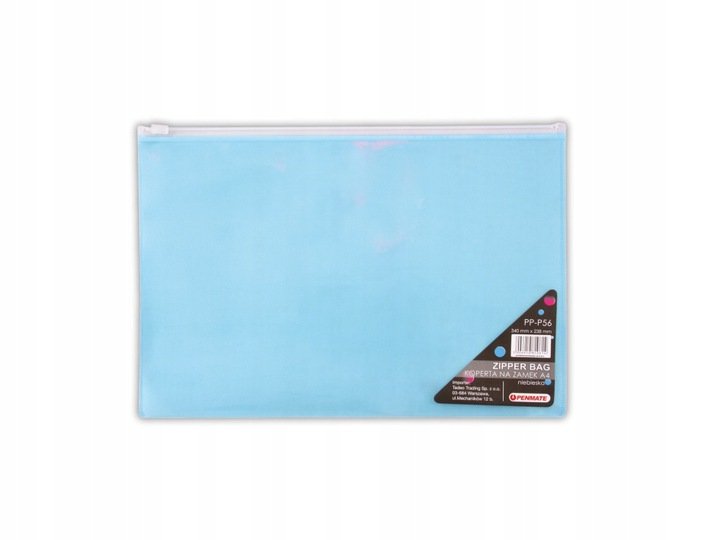 TADEO ZIPPER ENVELOPE FORMAT A4 BLUE SCHOOL OFFICE 3 PIECES Number of pieces on offer 3 szt.